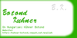 botond kuhner business card