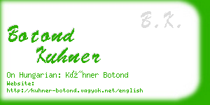 botond kuhner business card